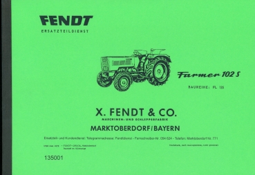 Ersatzteilliste für Fendt Typ Farmer 102S, FL135
